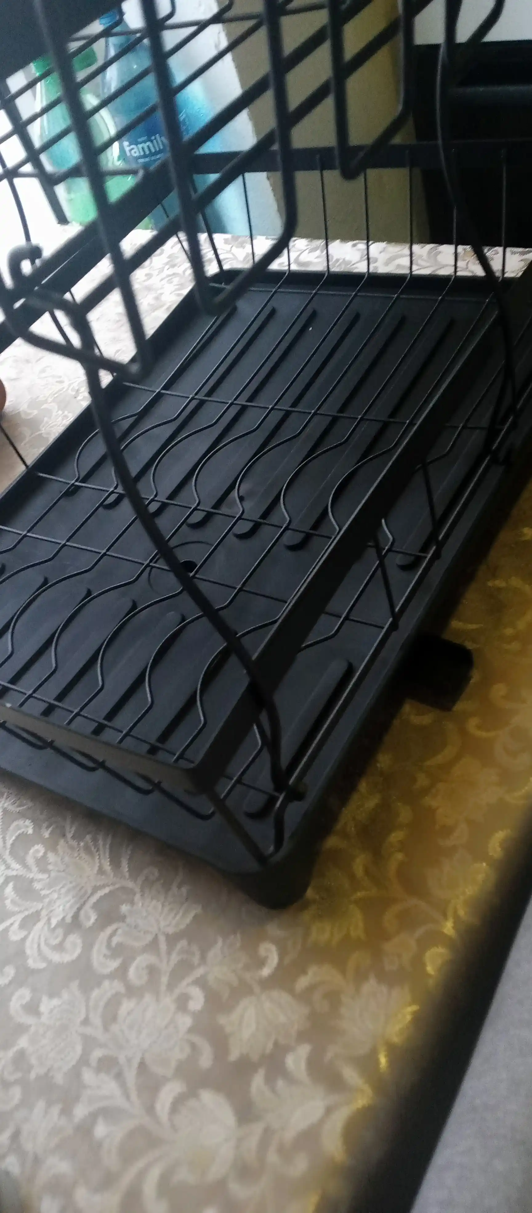 Katta idish quritgich ikki qavatli metall, suv yig‘uvchi taglikli oshxona organayzeri