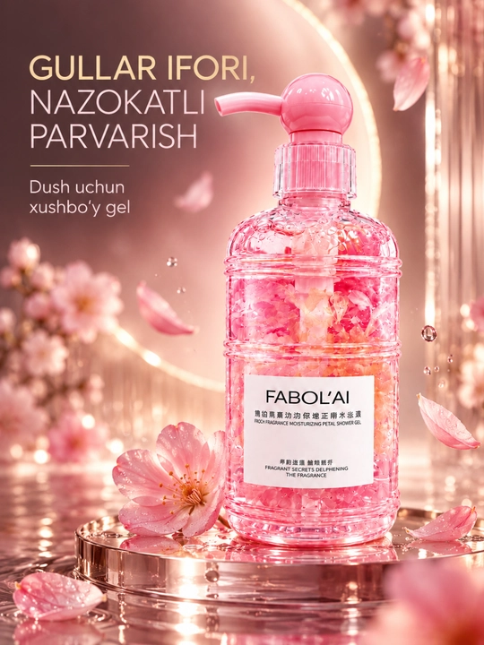 USU atirgul iforli dush geli, 800 ml - har kunlik yumshoq parvarish - 