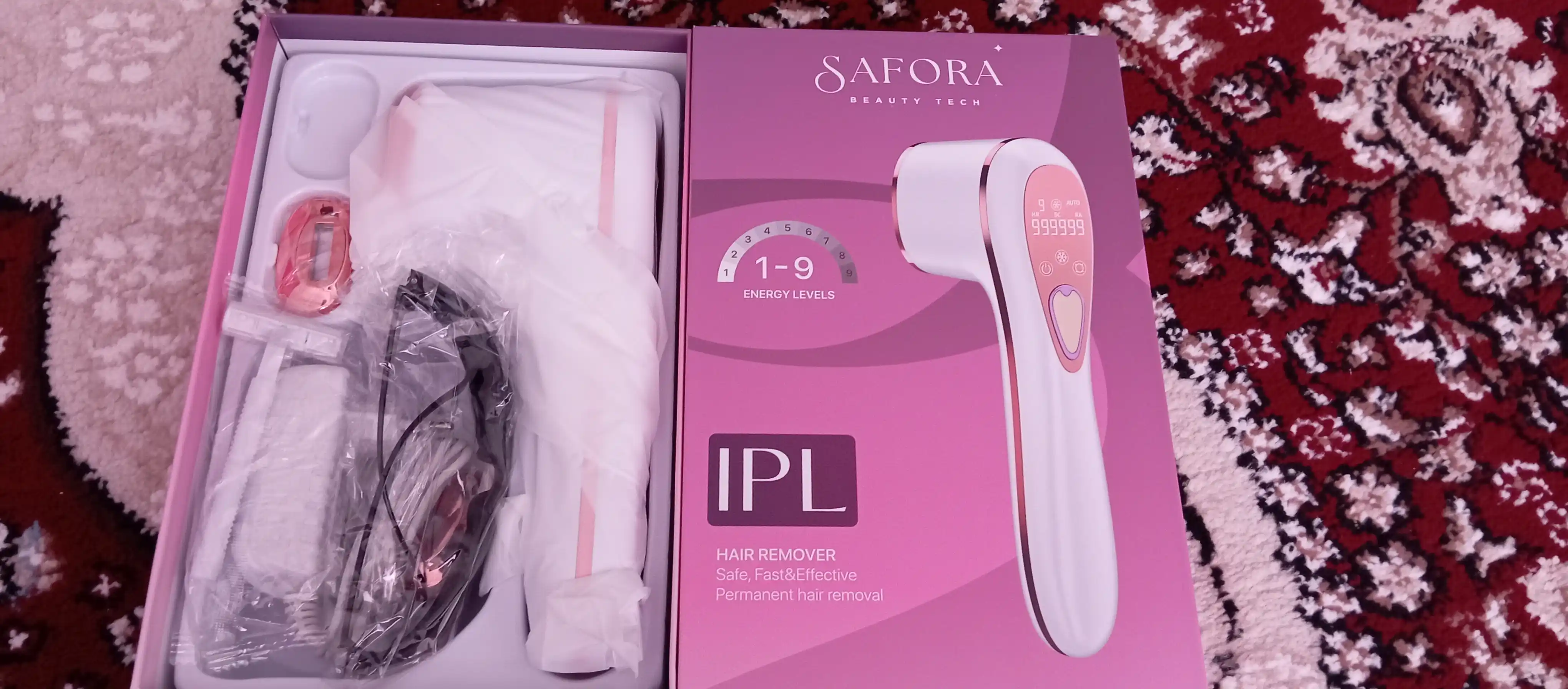 Lazerni epilyator Safora, fotoepilator va lazerli depilyator yuz va tana uchun