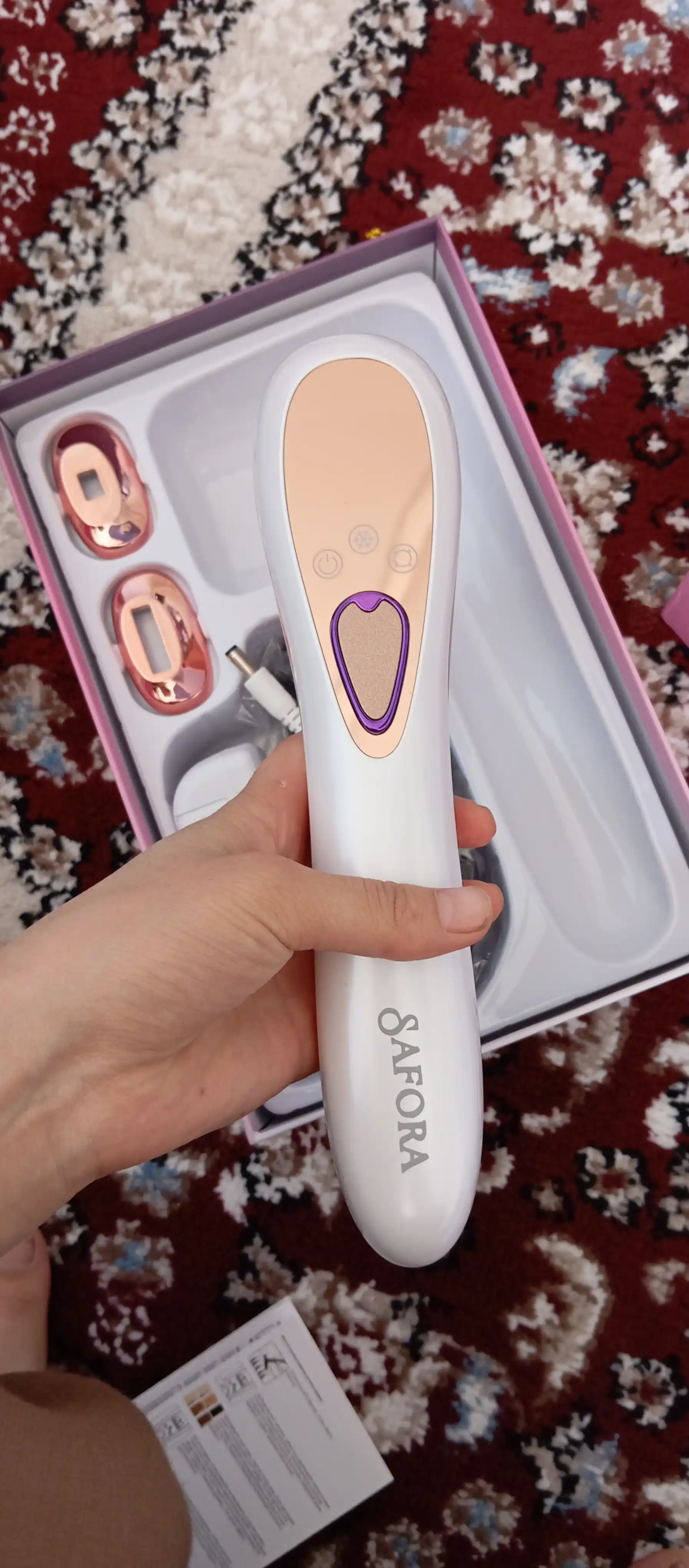 Lazerni epilyator Safora, fotoepilator va lazerli depilyator yuz va tana uchun