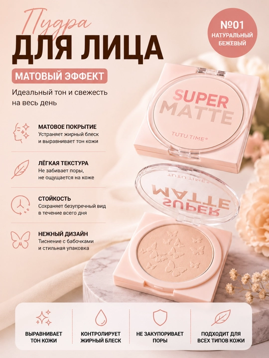 Yuz uchun Supper Matte  BB/HD kompakt upa , SPF, mat, uzoq turuvchi