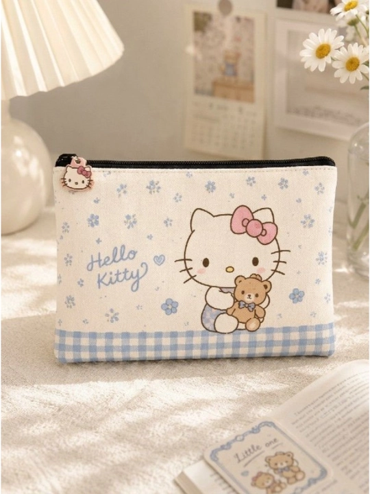 Косметичка Hello Kitty в чёрно-розовом цвете - 