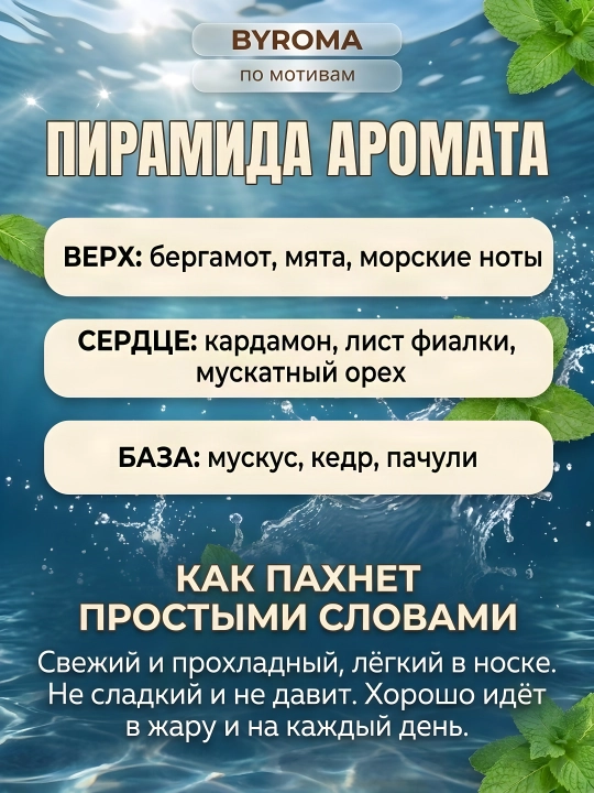 Парфюм мужской по мотивам Blue Seduction, стойкие духи, парфюмерная вода 50/100 мл