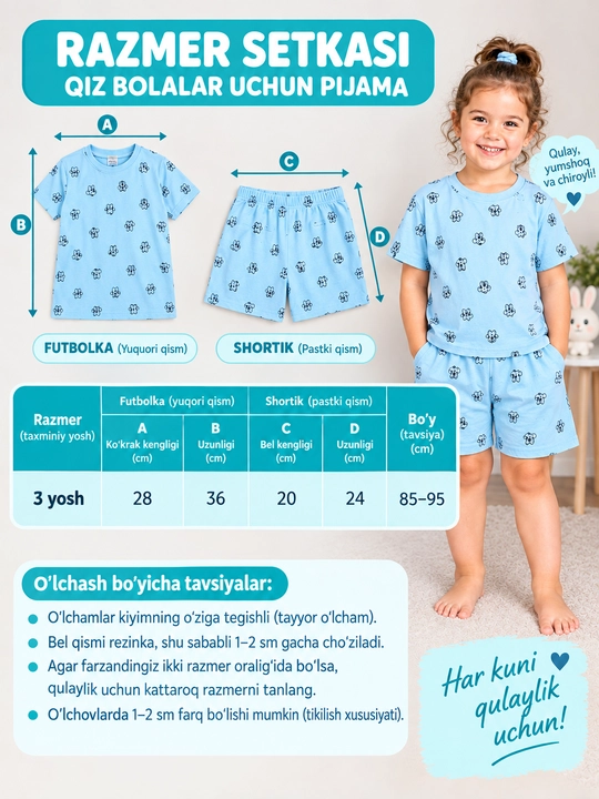 3-4 yoshli bolalar uchun paxtali pijama, itlar tasvirlangan ko‘k futbolka va shortik