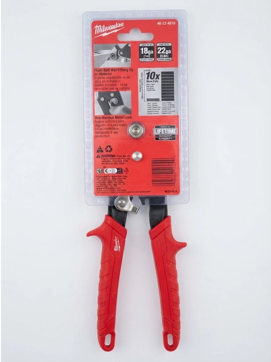 Milwaukee Heavy Duty GEN II metall qaychilari (chap qo'lda kesish uchun, qizil)