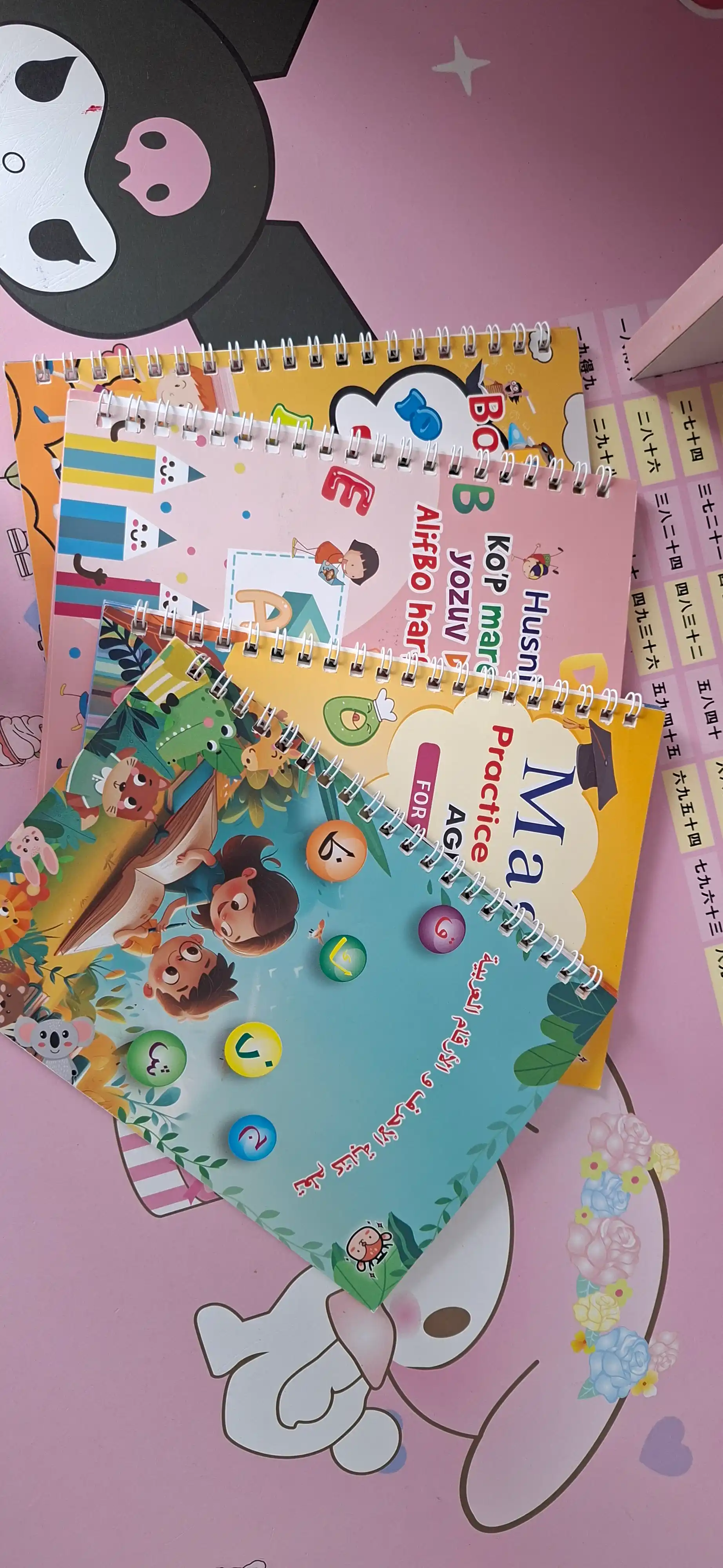 Ko‘p marta ishlatiladigan xattotlik daftarlari – turli xil yozuv va mashq daftarlari