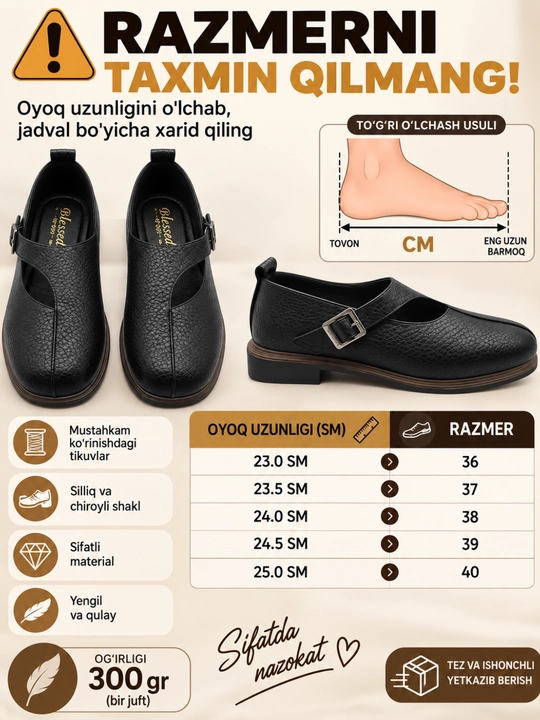 Ayollar oyoq kiyimi: makasinalar ayollar uchun,Lofer, kuzgi poyabzal, o‘lchamlari 37-40