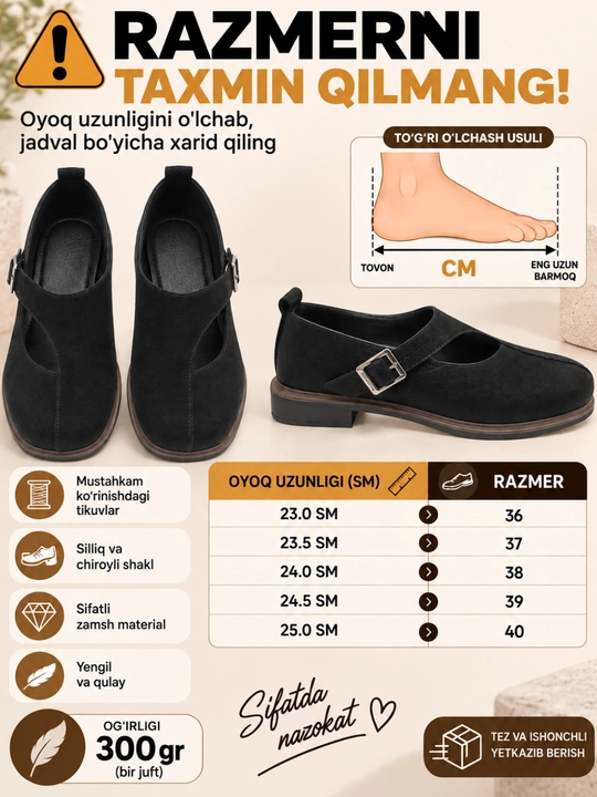 Ayollar oyoq kiyimi: makasinalar ayollar uchun,Lofer, kuzgi poyabzal, o‘lchamlari 37-40
