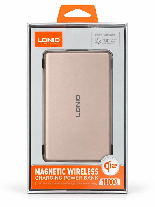 Power bank LDNIO PQ42 10000 mAh, 20 W, magnitli simsiz quvvatlash - 