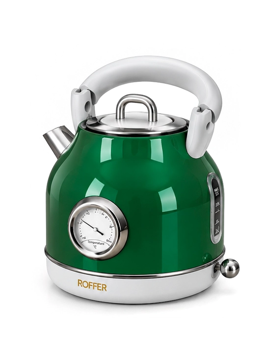ROFFER RFK-K15 elektr choynagi, 1,7 litr, 2000 Vt, zanglamaydigan po‘latdan yasalgan 304