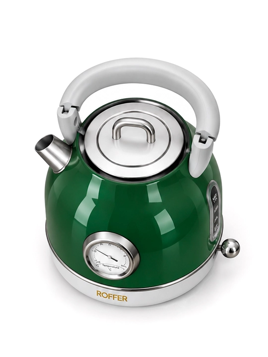 ROFFER RFK-K15 elektr choynagi, 1,7 litr, 2000 Vt, zanglamaydigan po‘latdan yasalgan 304