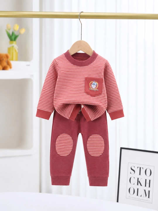 Qizlar pijamasi 2-5 yosh, yumshoq issiq uy kiyimi, bolalar pijama kostyum - 