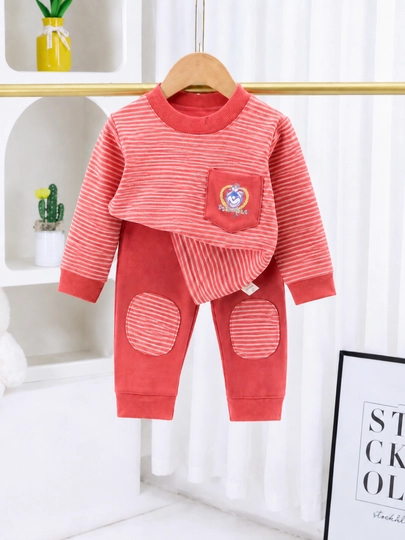 Qizlar pijamasi 2-5 yosh, yumshoq issiq uy kiyimi, bolalar pijama kostyum - 