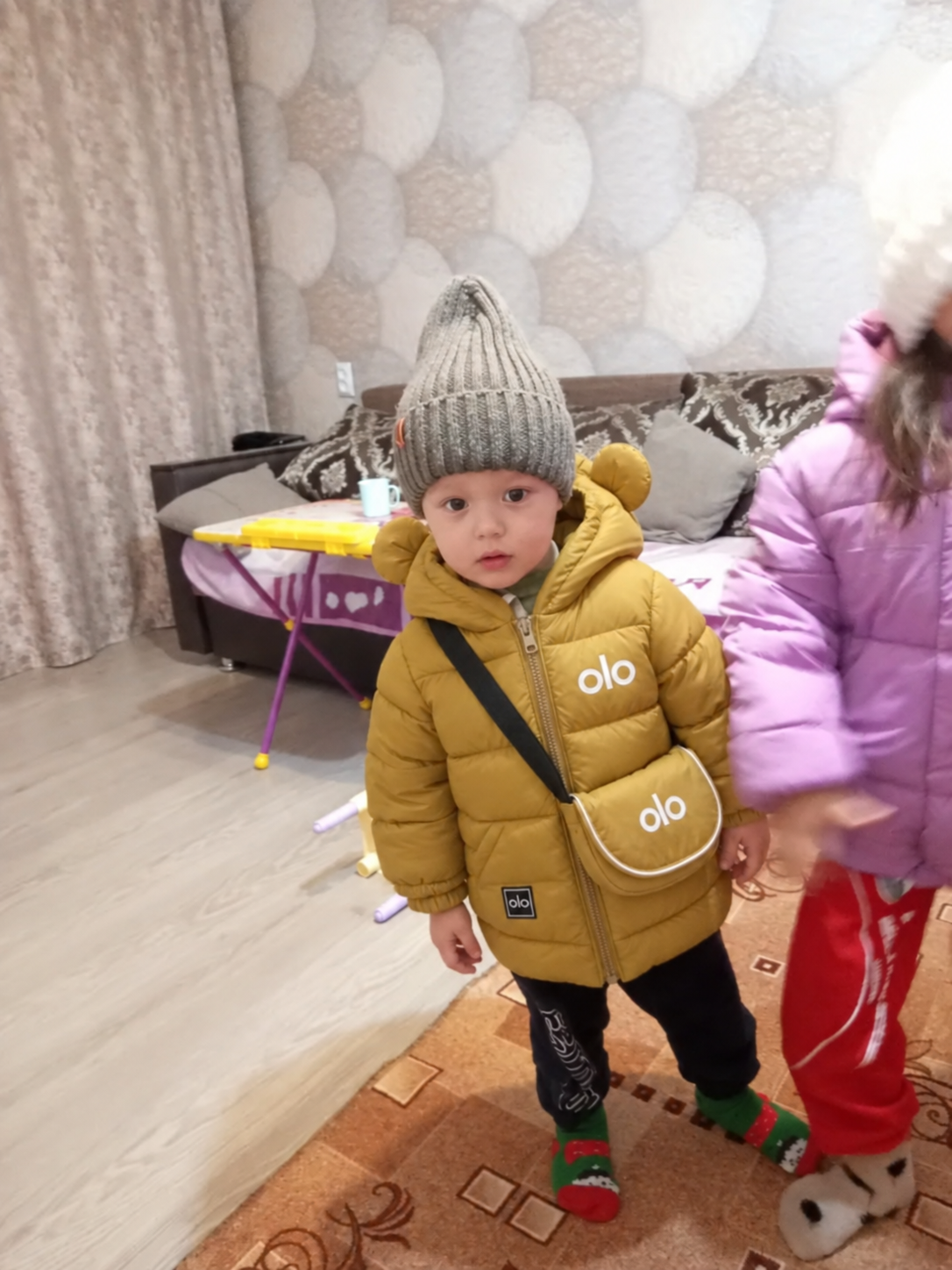 Kapshonli, mayin kurtka, o'g'il va qiz bolalar uchun issiq bahor va kuzgi palto