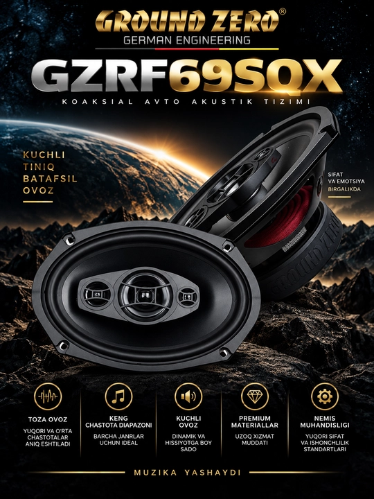 Динамики Ground Zero GZRF 69 SQX