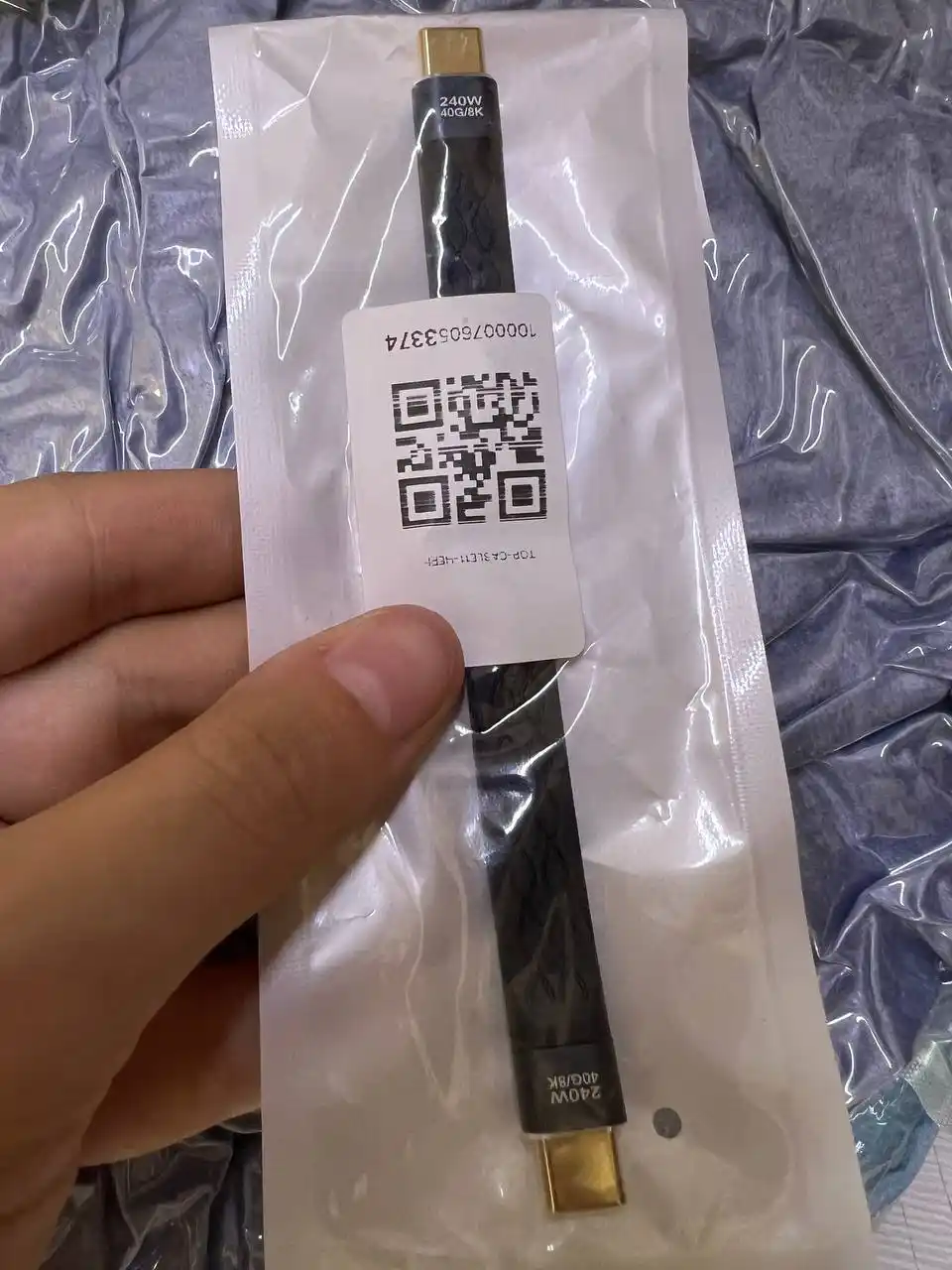 Кабель USB4 Type-C 240W, USB-C–USB-C 40Gbps, Thunderbolt 4, 8K, быстрая зарядка
