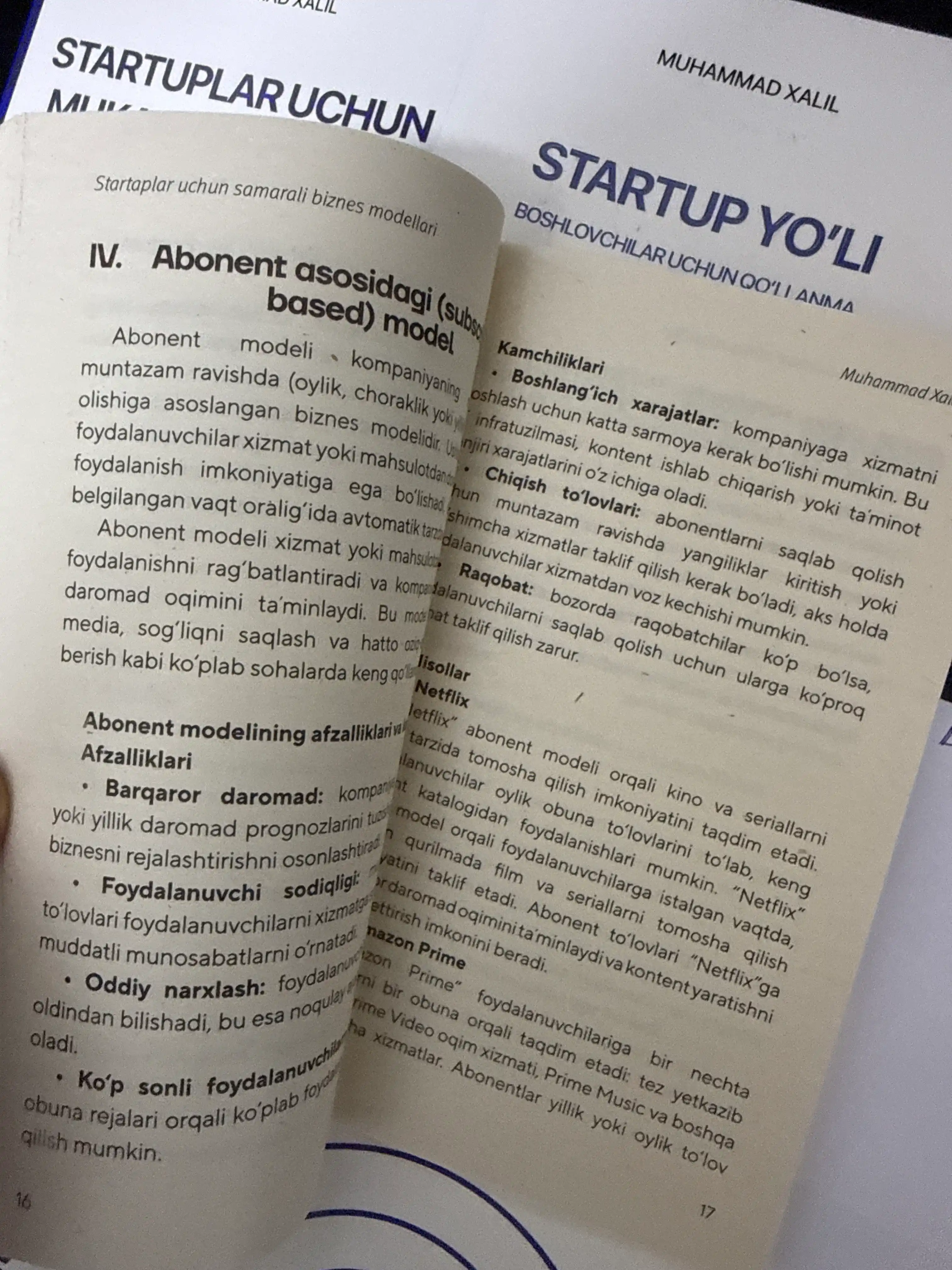 Muhammad Xalil: Startup (5 in 1)