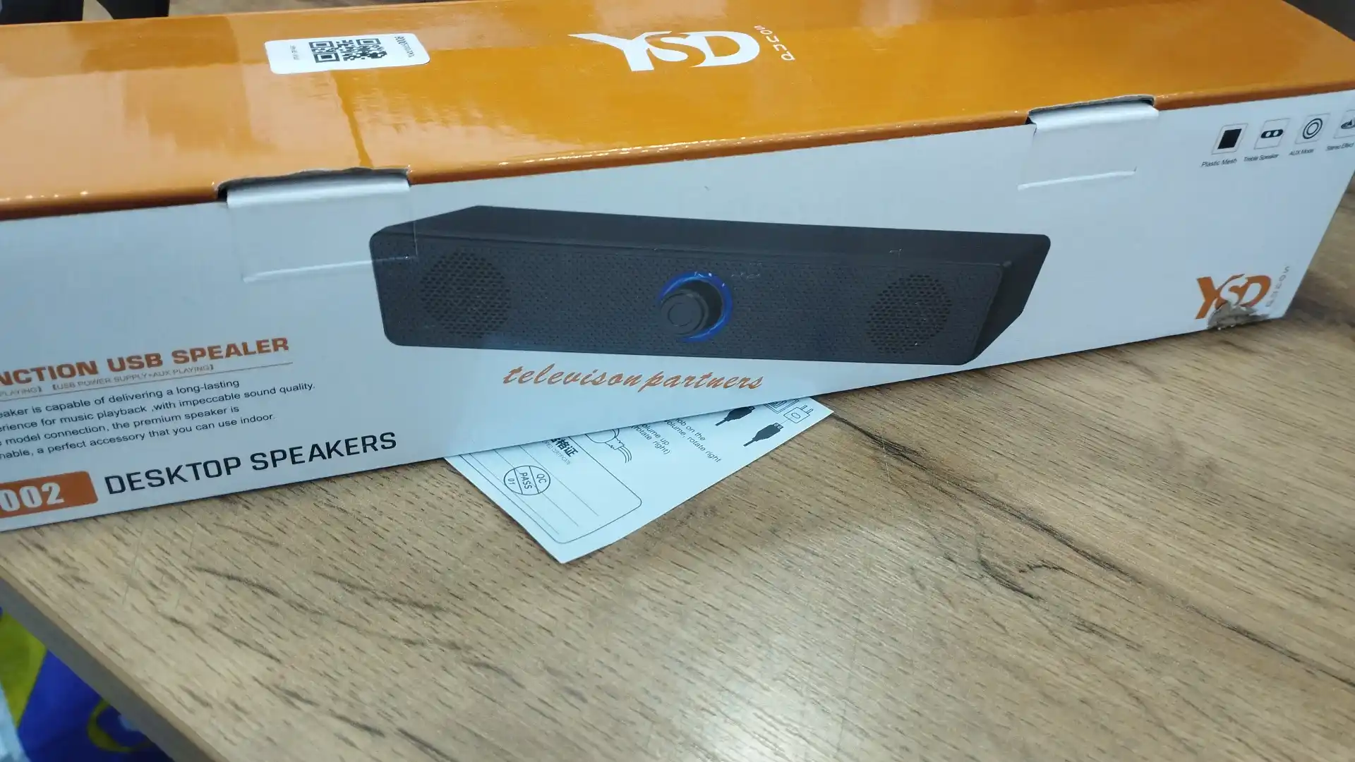 Колонка саундбар для ПК и ноутбука 6 Вт, USB-питание, AUX 3.5 мм