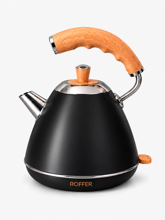ROFFER RFK-K21 elektr choynak, 1 l, 1200 Vt, 304 zanglamaydigan po‘lat