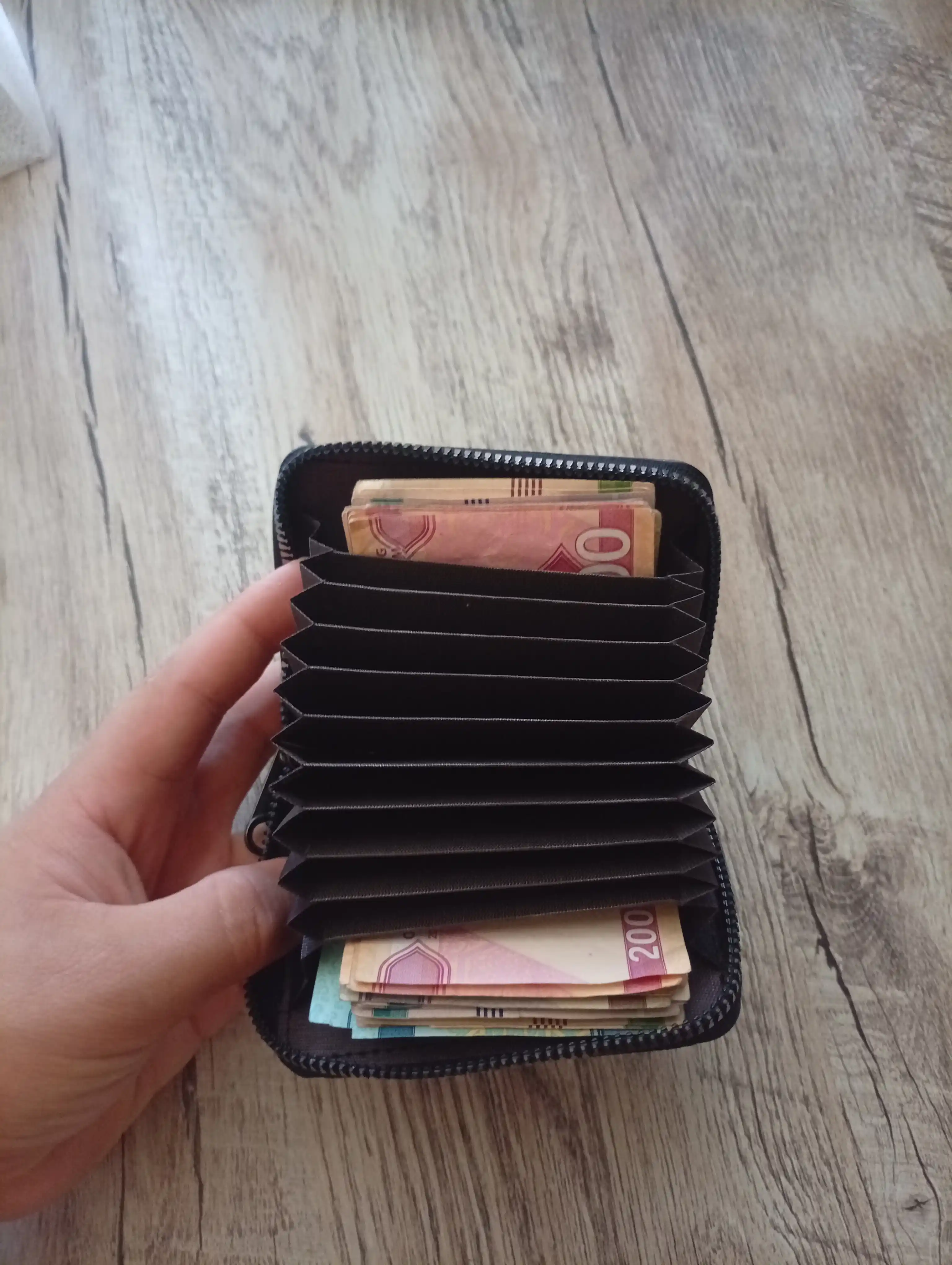 Fermuarli kartxolder va vizitka hamyoni, bank kartalari uchun zamonaviy mini hamyon