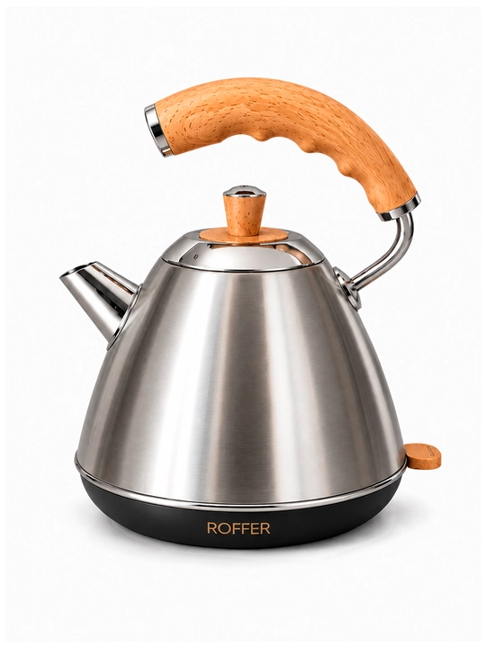 ROFFER RFK-K21 elektr choynak, 1 l, 1200 Vt, 304 zanglamaydigan po‘lat
