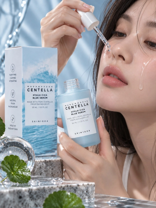 SKIN1004 Madagaskar Centella Hyalu-Cica Blue Serum namlantiruvchi zardobi, 50 ml - 