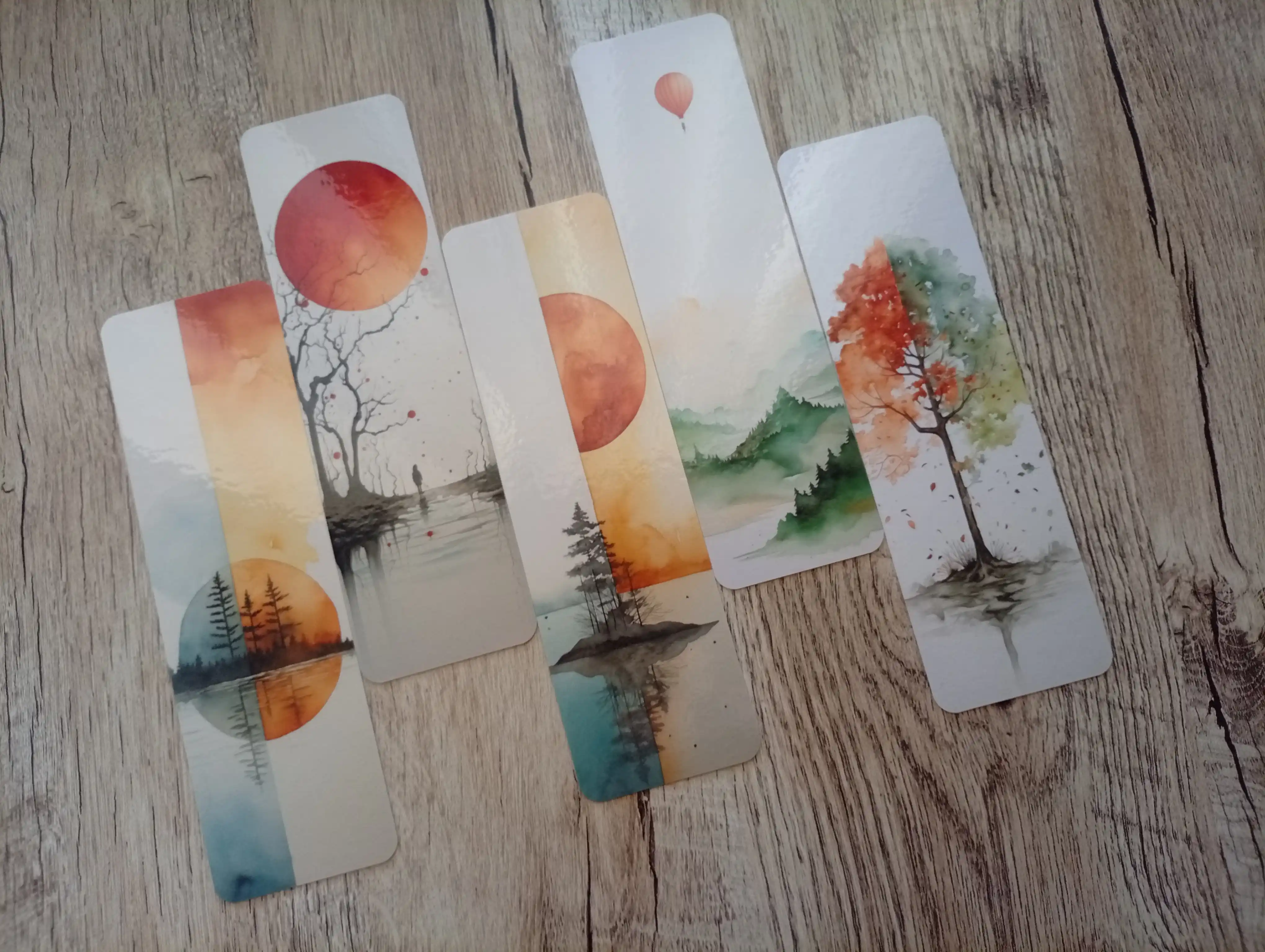 Bookmark kitoblar uchun zakladkalar, xatcho'plar 5 dona, 5.5×19sm, laminatsiyalangan