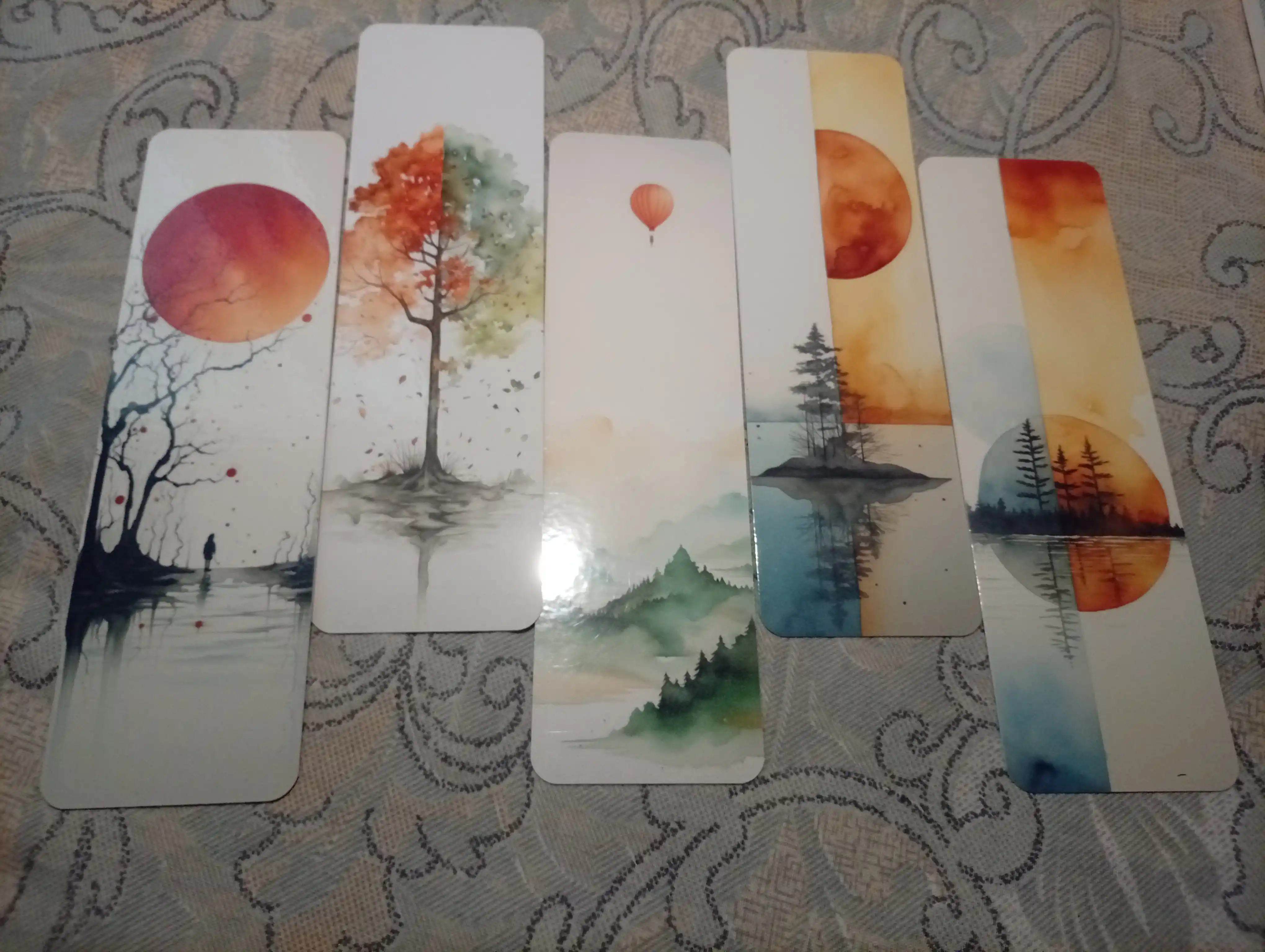 Bookmark kitoblar uchun zakladkalar, xatcho'plar 5 dona, 5.5×19sm, laminatsiyalangan