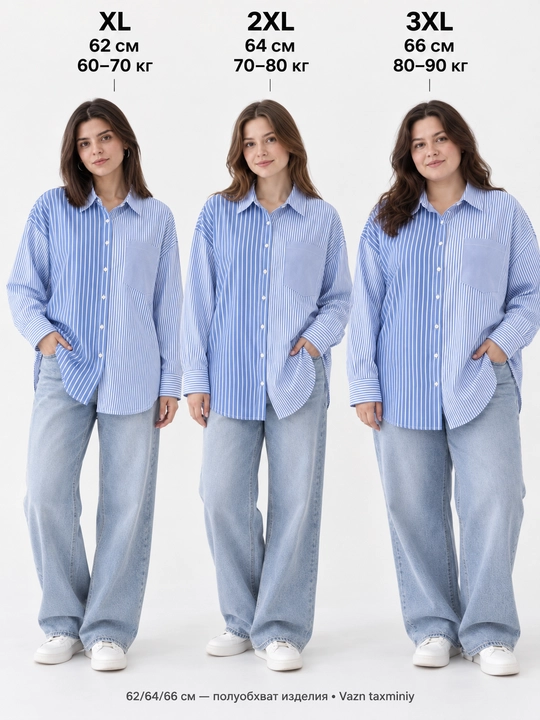 Rubashka ayollar, uzun yengli ayollar ko‘ylagi, katta o‘lchamda, XL-4XL, Turkiya