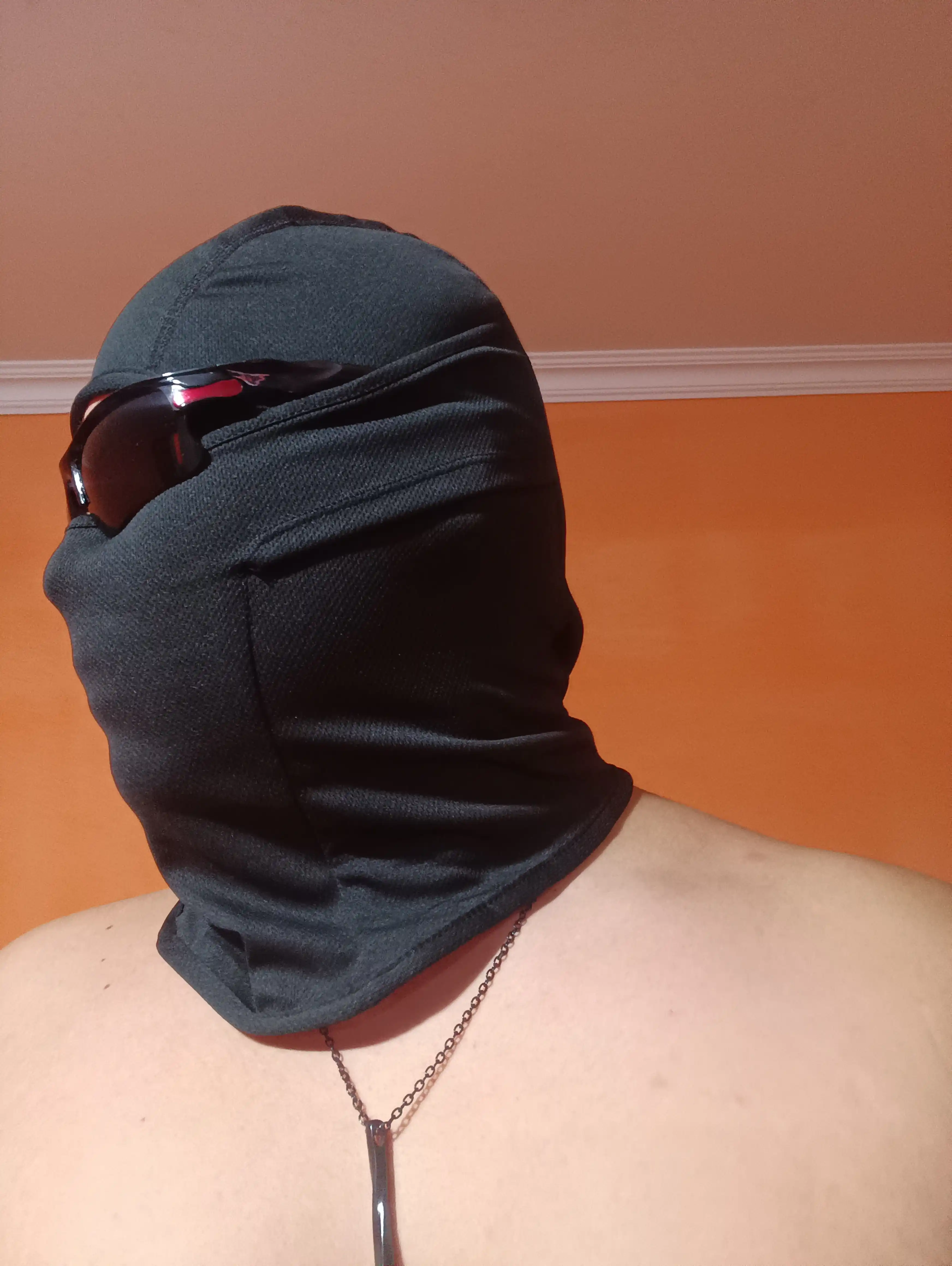 Yuz va boshni himoya qilish uchun qora niqob, bahor-yoz, mototsikl uchun
