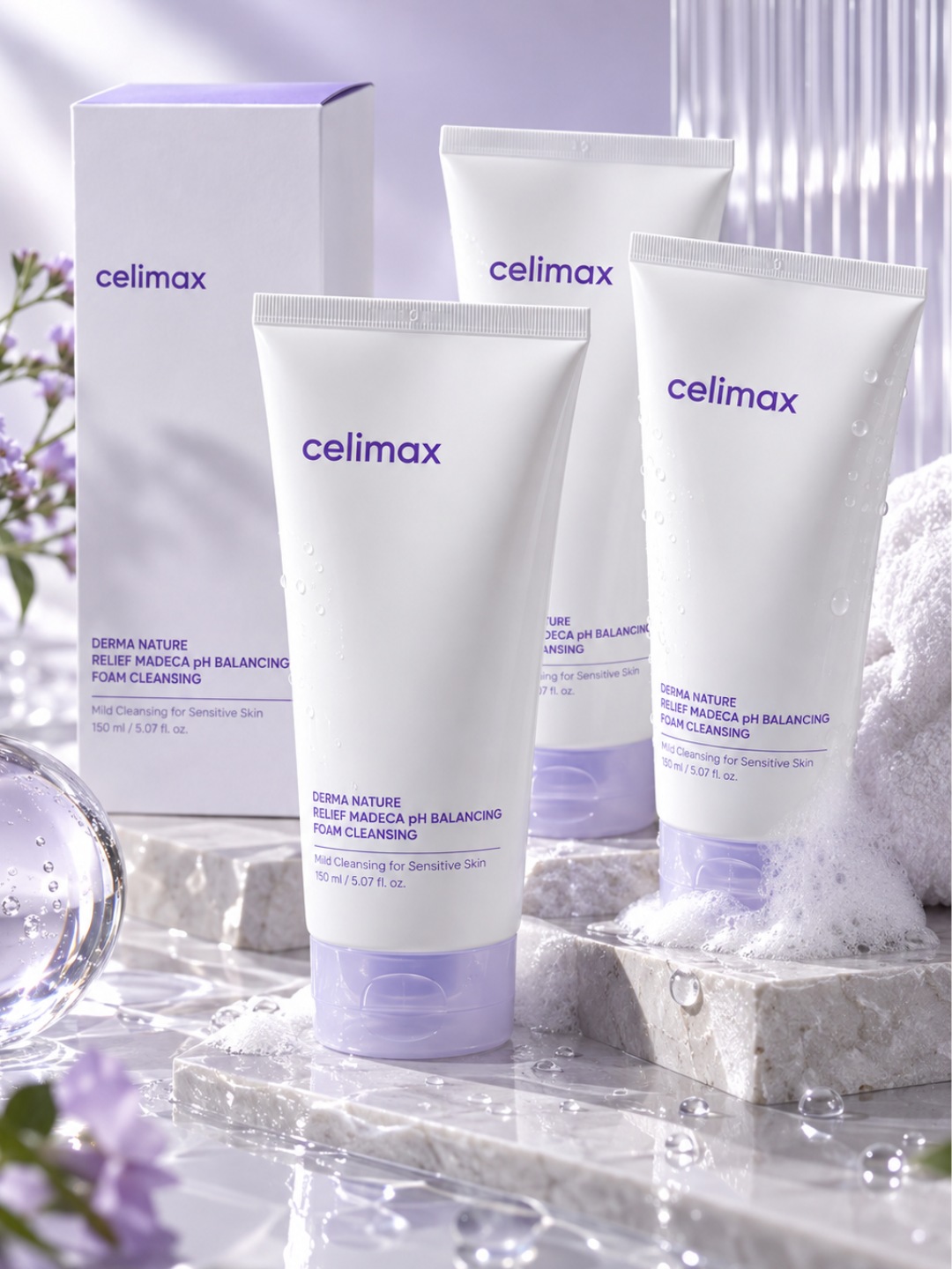 Celimax Centella va Madecassoside bilan pH muvozanatli yuz yuvish ko‘pigi