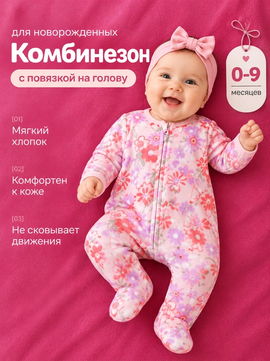 O‘g‘il va qiz bolalar uchun 2 ta uzun kombinezon va shapka