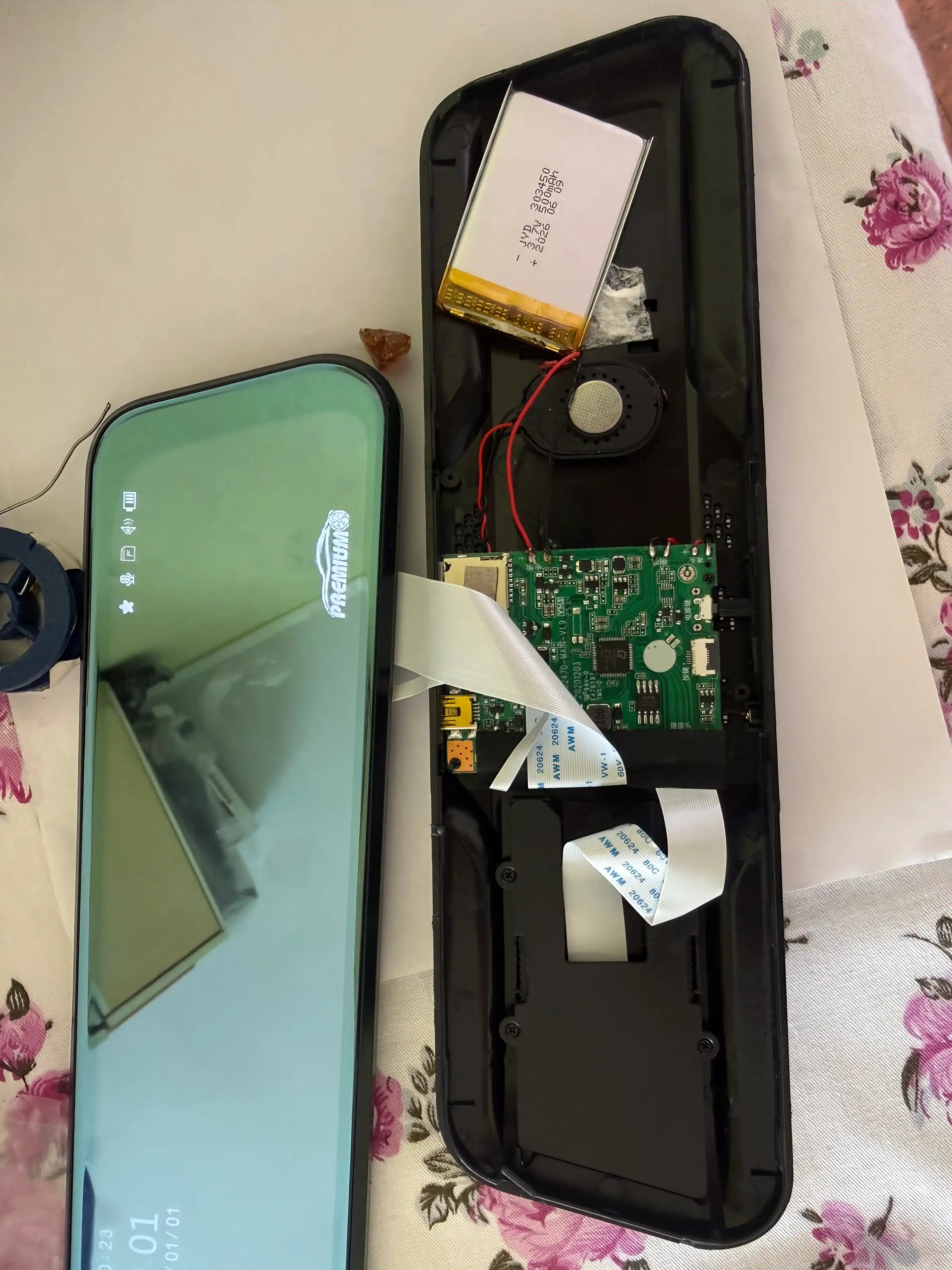 Li-Pol akkumulyator 303450, 3.7V 500mAh, 2pin, 30×34×50 mm
