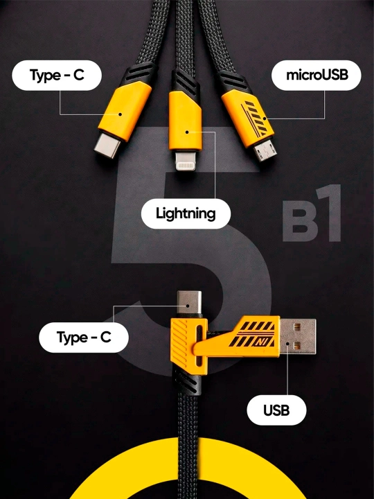 Кабель для быстрой зарядки Android-телефонов с подставкой Type-C Type-C 240 Вт