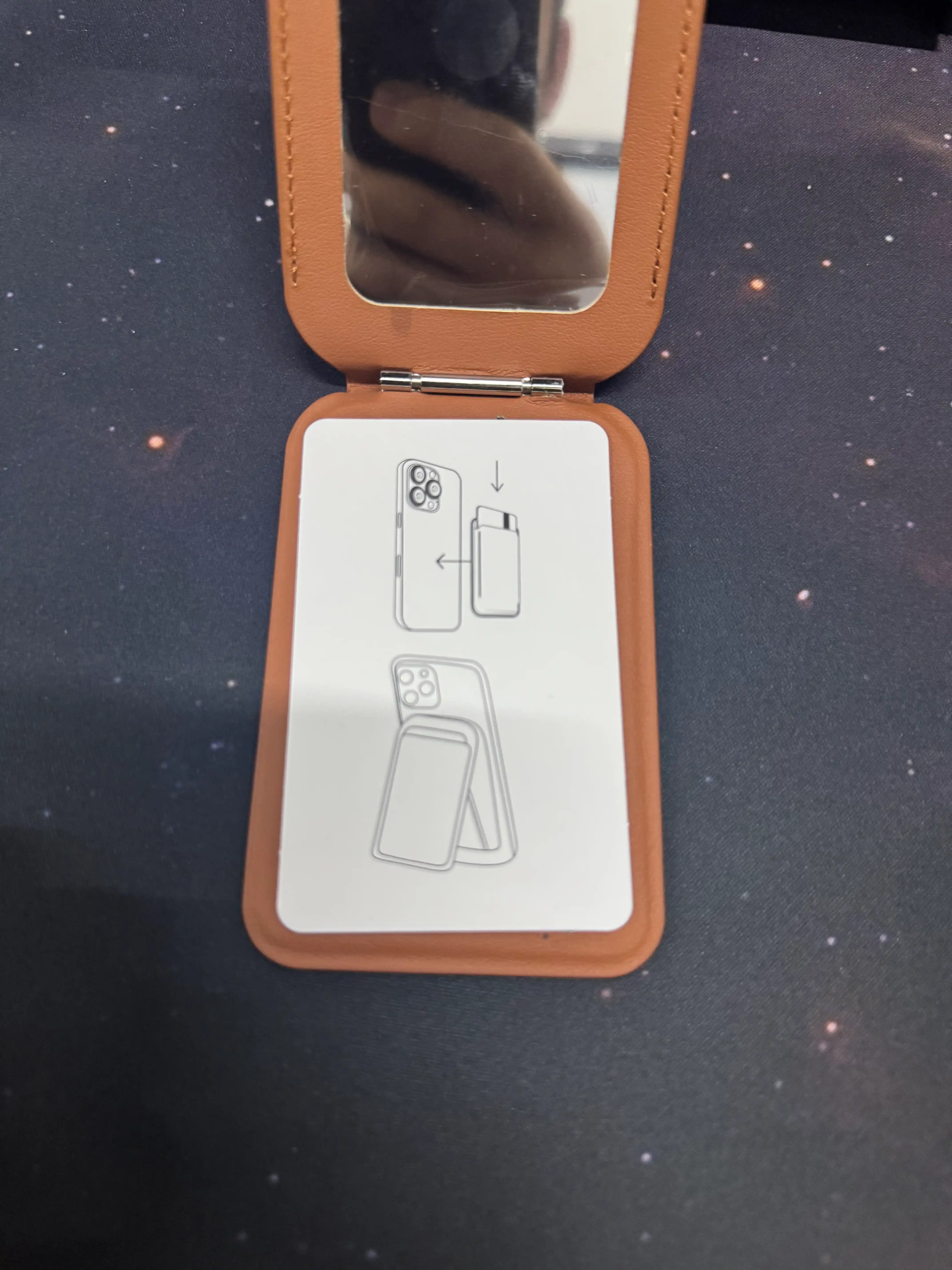 IPhone uchun magnitli karta hamyon, telefon stendi, oynali eko charm g‘ilof