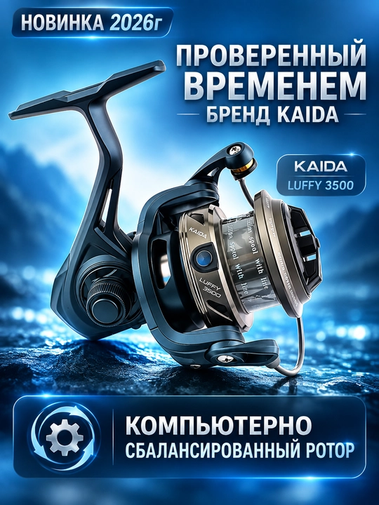 Катушка для спиннинга безынерционная для рыбалки KAIDA