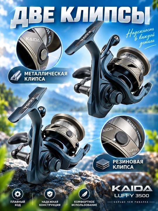 Катушка для спиннинга безынерционная для рыбалки KAIDA