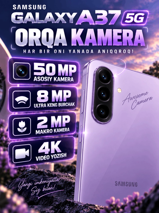 Samsung Galaxy A37 5G -- AMOLED, 50 MP kamera