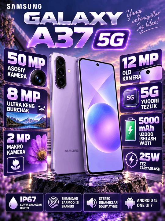 Samsung Galaxy A37 5G -- AMOLED, 50 MP kamera