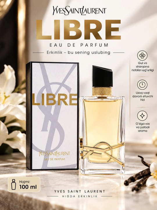 Женские духи, Libre парфюм, стойкий аромат, Yves Saint Laurent - 