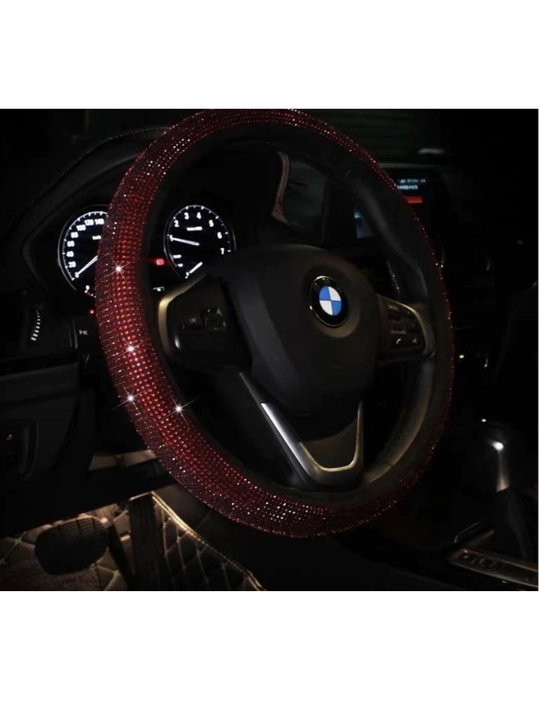 Olmos toshli avtomobil rul qoplamasi, sirpanmaydigan yumshoq premium rul chexoli