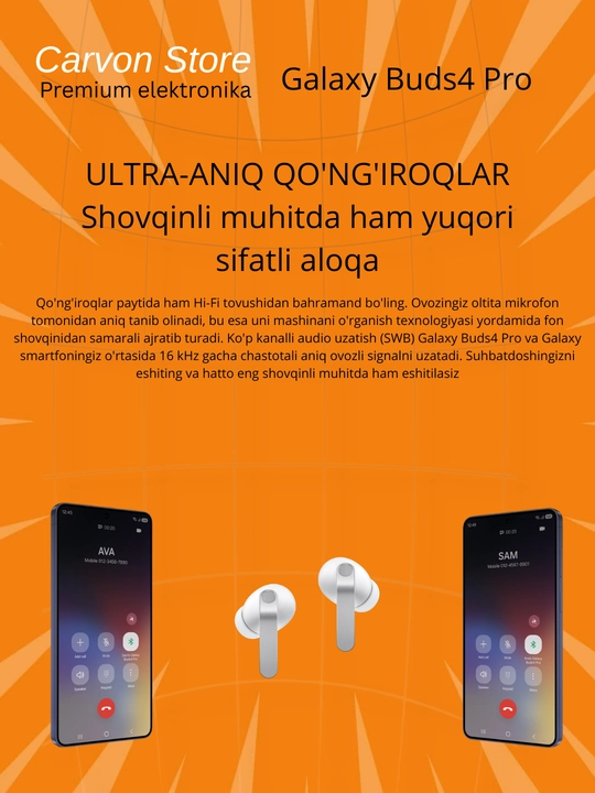 Samsung Buds 4 Pro, ANC, HI-FI Audi, Galaxy AI Wireless Power IP67