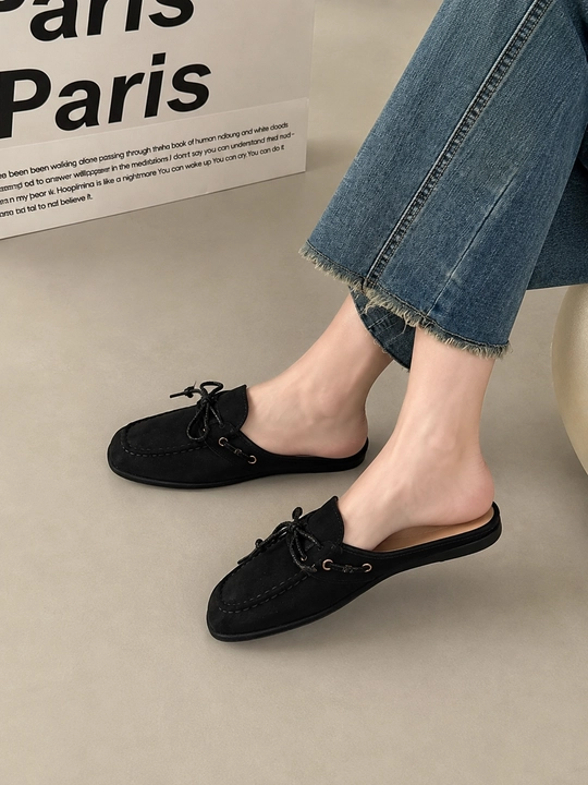 Мюли тапочки Sneaker Mules — замшевые кроссовки с открытой пяткой, осенняя обувь