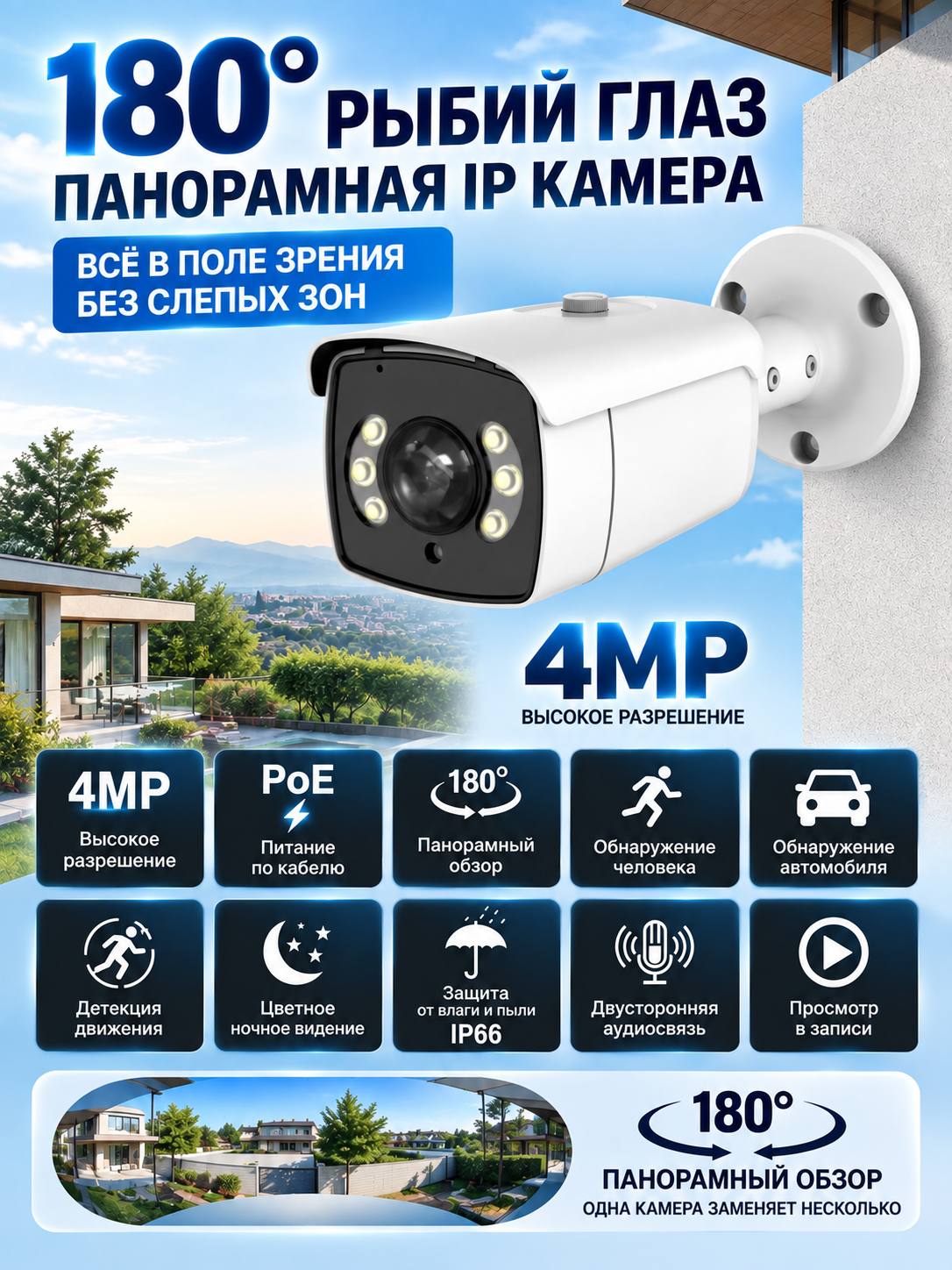 4MP Ultra HD Smart IP-Kamera — 24/7 Xavfsizlik Nazorati - 