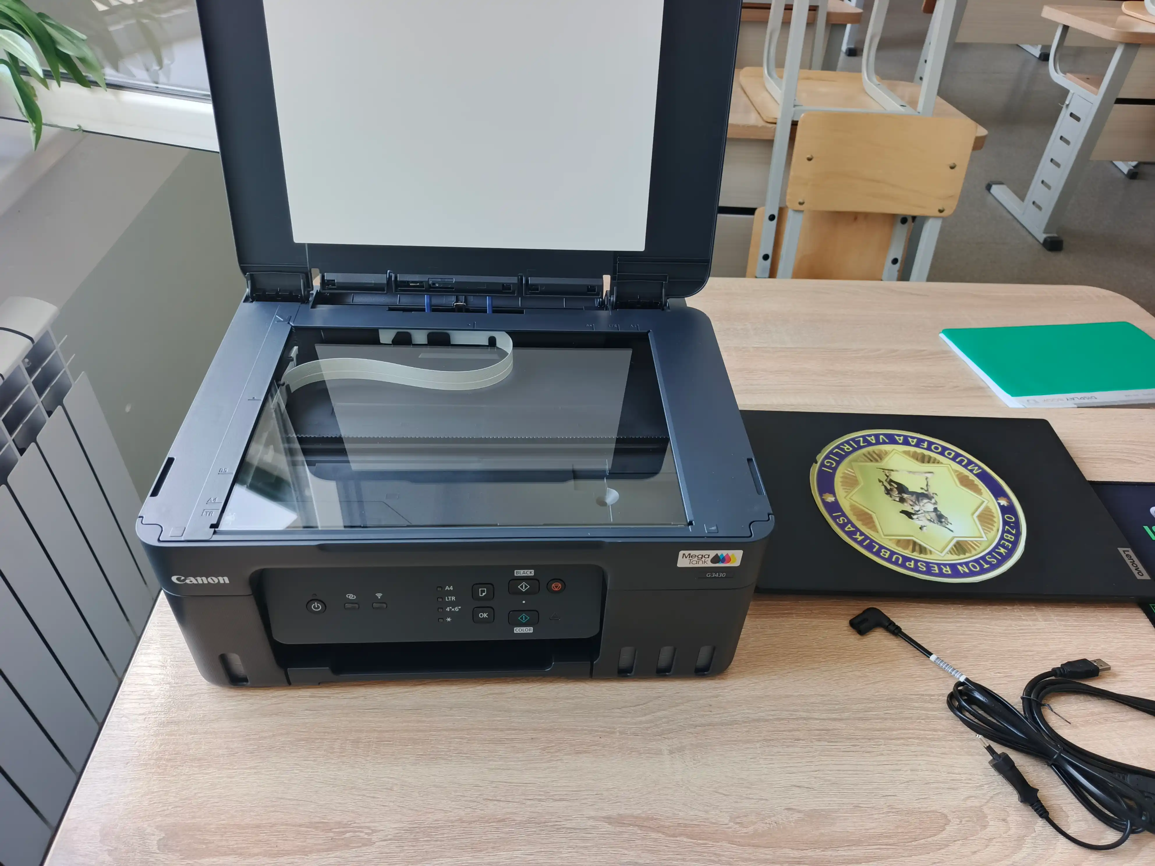 Цветной принтер, 3 в 1, Wi-Fi Canon PIXMA G3430, сканер, копия и печать, МФУ