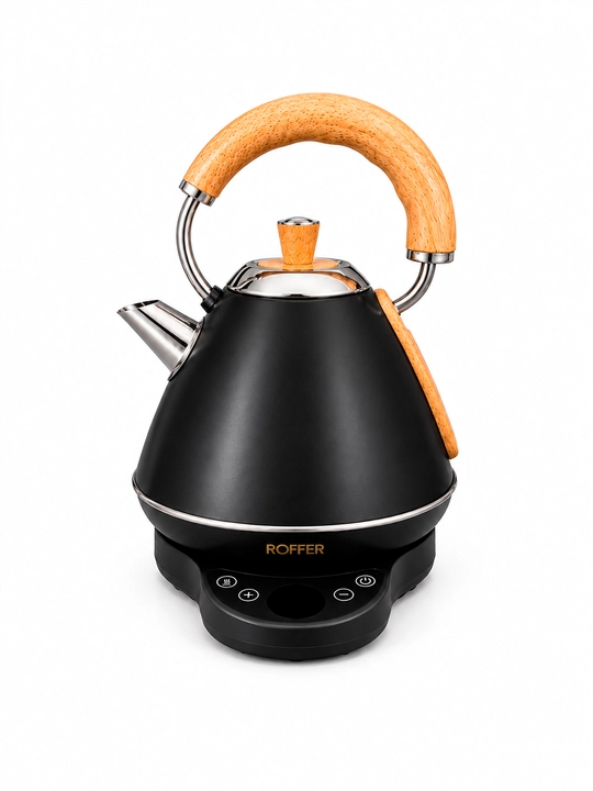 ROFFER RFK-K21D elektr choynak, 1 l, 1200 Vt, 304 zanglamaydigan po‘lat