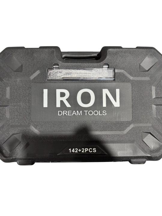 Набор инструментов для автомобиля IRON 144 предмета (142+2 pcs) в чемодане, Cr-V