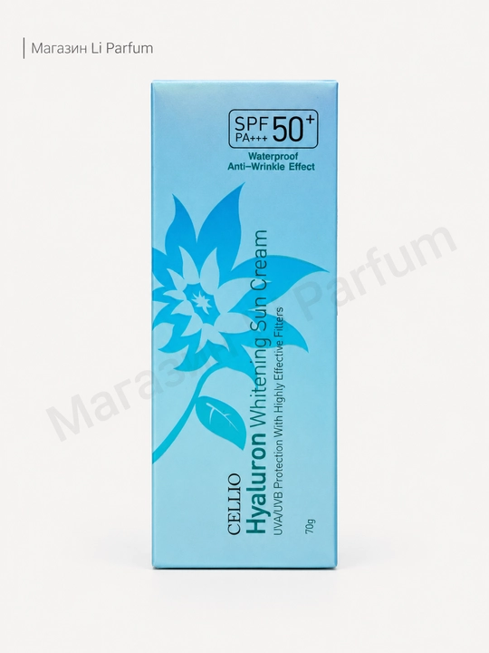 Cellio SPF 50+ PA+++ солнцезащитный крем с гиалуроновой кислотой - 