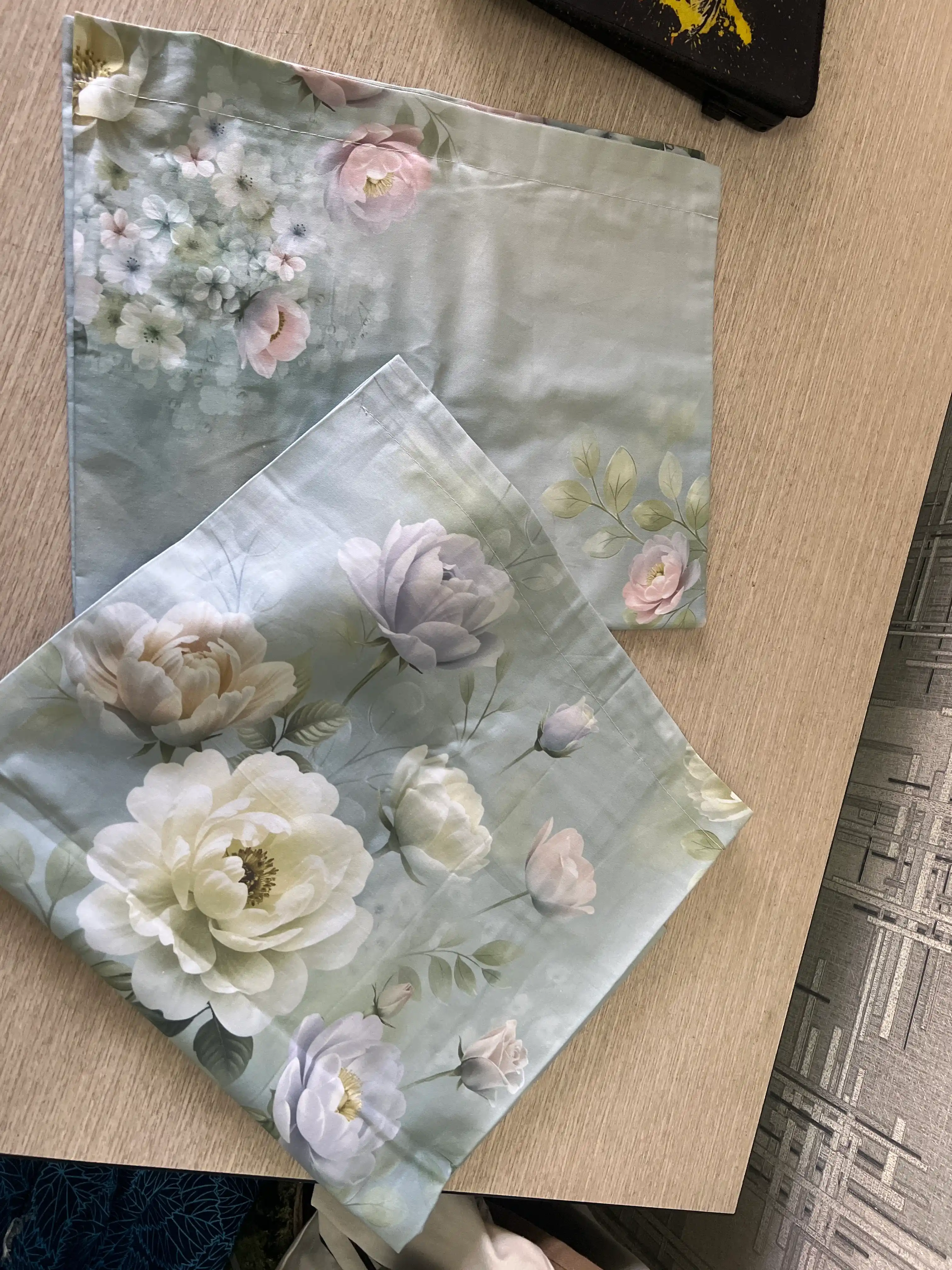Комплект наволочек Super Satin премиум 100 % хлопок, 50х70 и 70х70 см, 2 шт, с цветами