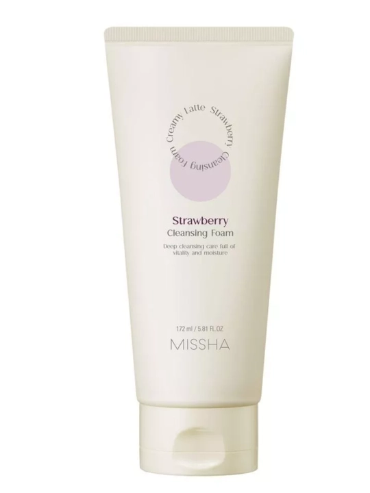 MISSHA Cleansing Foam — yuz tozalovchi kopik: Yashil choy, Kakao, Qulupnay, 172 ml, Koreya